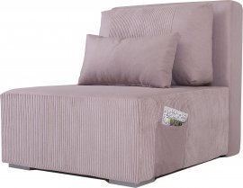 Fotelja s ležajem Ambi - pepeljasto roza