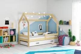 Dječji krevet Domek - 80x160 cm - borovina/bijela