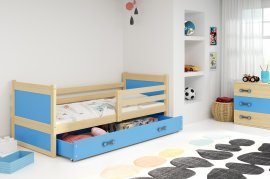 Dječji krevet Rico - 90x200 cm - borovina/plava