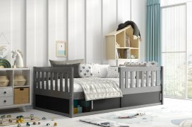 Dječji krevet Smart - 80x160 cm - graphite/crna