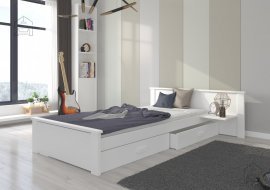 Dječji krevet Aldex s policom - 90x200 cm - bijela