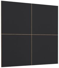 Zidni panel Celine - wotan hrast/crna mat - 24N2LR03