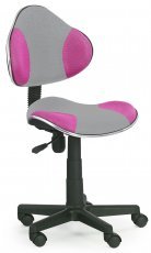Uredska stolica za djecu Flash - siva/roza