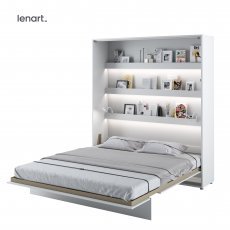 Krevet u ormaru Lenart - Bed Concept 13 - 180x200 cm - bijela visoki sjaj