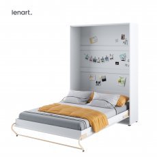 Krevet u ormaru Lenart - Concept Pro 01 - 140x200 cm - bijela visoki sjaj 