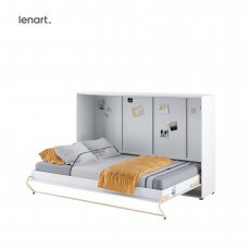 Krevet u ormaru Lenart - Concept Pro 05 - 120x200 cm - bijela visoki sjaj 