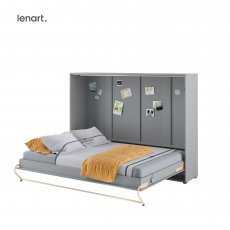 Krevet u ormaru Lenart - Concept Pro 04 - 140x200 cm - siva
