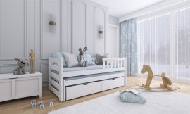 Dječji krevet s dodatnim ležajem Bolko - 90x190 cm - Bijela