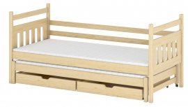 Dječji krevet s dodatnim ležajem Daniel - 80x200 cm - Bor