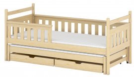 Dječji krevet s dodatnim ležajem Dominik - 80x160 cm - Bor