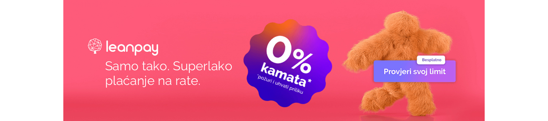 Plaćaj na 24 rate i uz 0% kamate