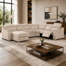 Kutna garnitura s mehanizmom za relaksaciju Pressa - beige