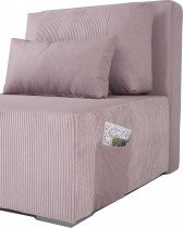 Fola - Fotelja s ležajem Ambi - pepeljasto roza