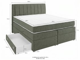 Fola - Boxspring krevet Jasmina 140x200