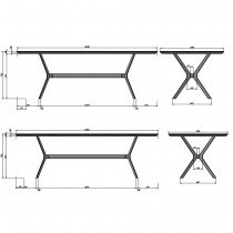 Fola - Noge Cross - 220 - Sustav blagovaonskih stolova Connect