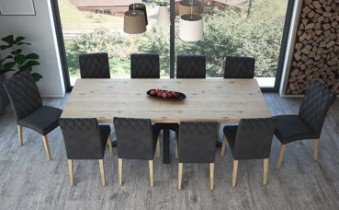 Fola - Prirodan rub DL - 200x100 cm - Sustav blagovaonskih stolova Connect 