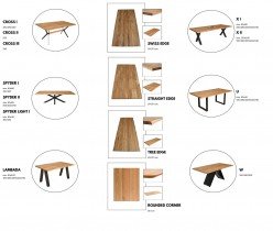 Fola - Prirodan rub DL - 220x100 cm - Sustav blagovaonskih stolova Connect