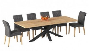 Fola - Prirodan rub DL - 220x100 cm - Sustav blagovaonskih stolova Connect