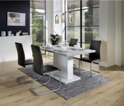 Fola - Blagovaonski stol Lavina 1 - siva+bijela