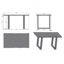 Fola - Blagovaonski stol Metoda 140x80 - 35 mm