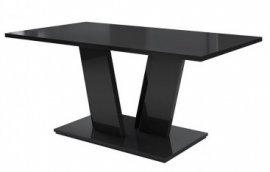 Blagovaonski stol Bono 160x90 cm - crni