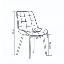 Fola - Blagovaonska stolica Margarita - svijetlosiva