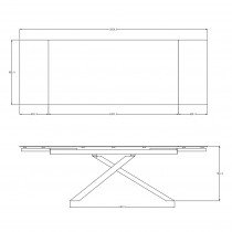 Fola - Blagovaonski stol na razvlačenje Beneli - 180/260x90 cm