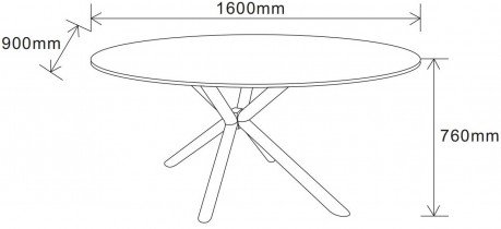 Fola - Blagovaonski stol Melis - 160x90 cm