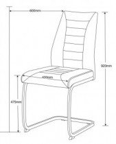 Fola - Blagovaonska stolica Emins - svijetlosiva