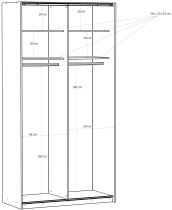 Fola - Garderobni ormar s kliznim vratima - 120 cm