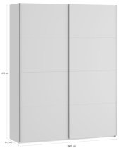 Fola - Garderobni ormar s kliznim vratima Fittio -180 cm