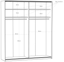 Fola - Garderobni ormar s kliznim vratima Fittio - 200 cm