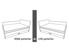 Kerles - Krevet Soni s ladicom - 180x190 cm