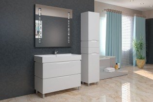 Aqua Rodos - Ormarić za kupaonicu Venice bijela - 40 cm podni
