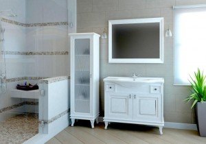 Aqua Rodos - Ogledalo za kupaonicu Beatrice - 100 cm bijela krom