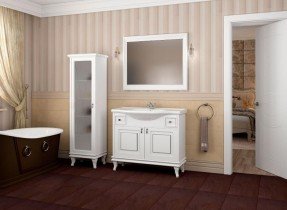 Aqua Rodos - Ogledalo za kupaonicu Beatrice - 80 cm bijela krom
