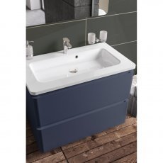 Aqua Rodos - Ormarić s umivaonikom Akcent - 100 cm plavi mat podni