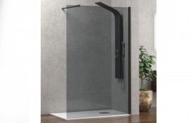 Tuš staklo Walkin 1 Nero Fume 100x200