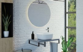 Pult za umivaonik Desk 70 svjetlosivi