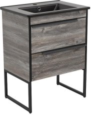 Ormarić s umivaonikom Loft Nero Moras 65 podni