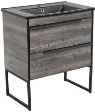 Ormarić s umivaonikom Loft Nero Moras 75 podni
