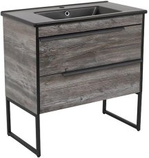 Ormarić s umivaonikom Loft Nero Moras 85 podni