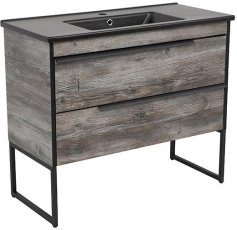 Ormarić s umivaonikom Loft Nero Moras 100 podni