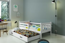 Dječji krevet Carino s dodatnim ležajem - 80x190 cm - bijela