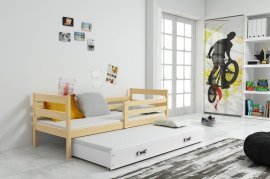 Dječji krevet Eryk s dodatnim ležajem - 80x190 cm - borovina/bijela
