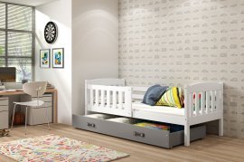 Dječji krevet Kubus - 80x160 cm - bijela/graphite