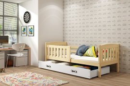 Dječji krevet Kubus - 80x190 cm - borovina/bijela