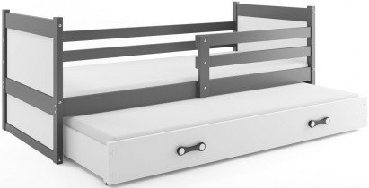BMS Group - Dječji krevet Rico s dodatnim ležajem - 90x200 cm - graphite/bijela