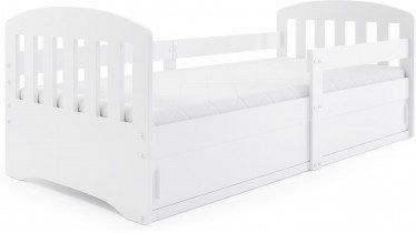 BMS Group - Dječji krevet Classic - 80x160 cm - bijela+bijela