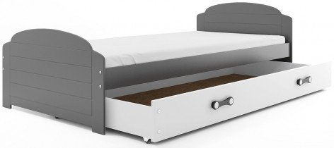 BMS Group - Dječji krevet Lili - 90x200 cm - graphite/bijela